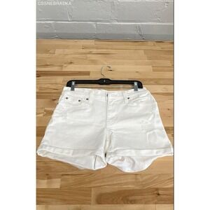 Levi White Women's Mid Length Shorts - Size 28